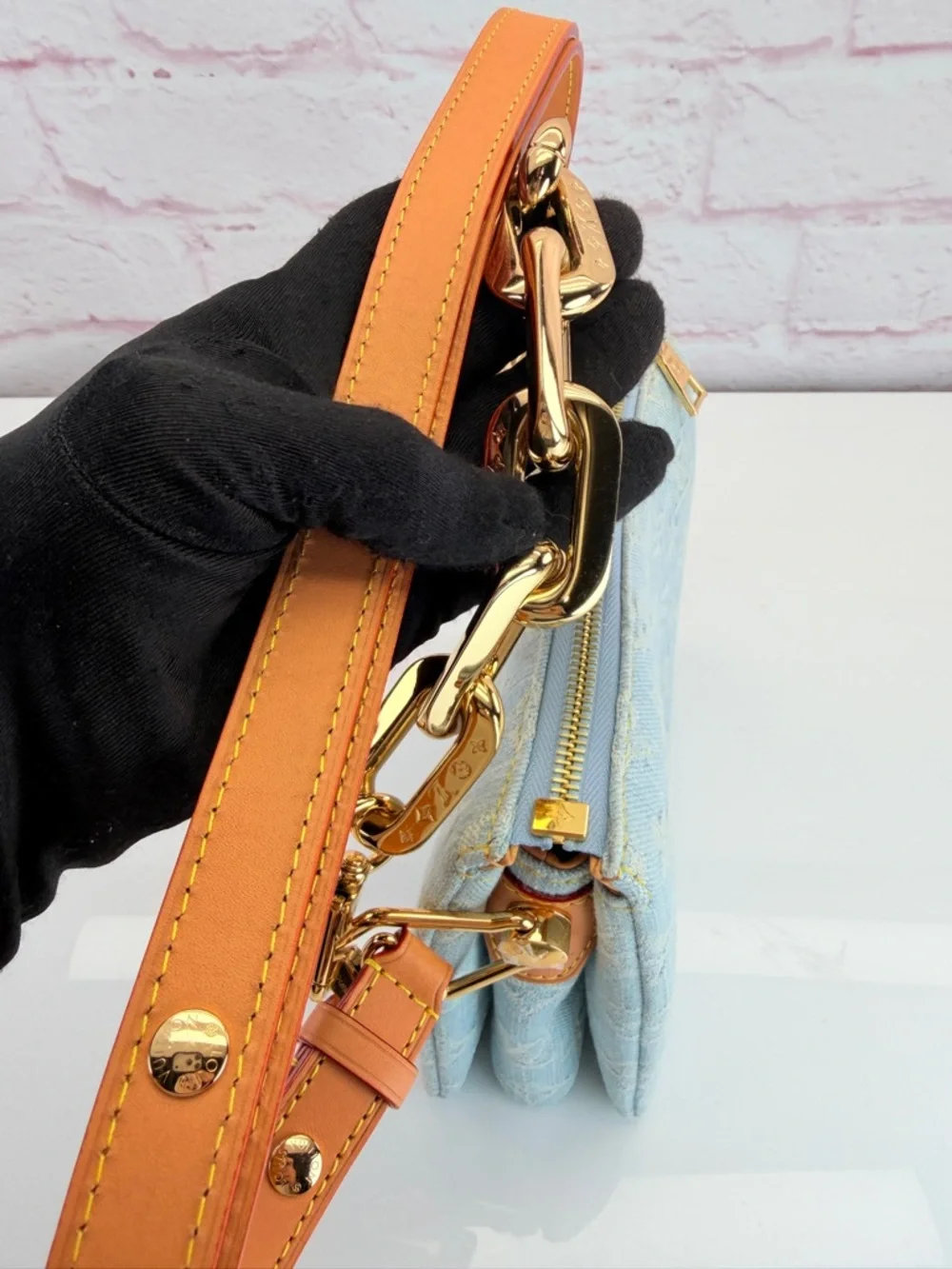 Louis Vuitton Monogram Denim Coussin BB Sky Blue